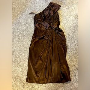 *Like New*  Brown Satin Le Chateau Dress.